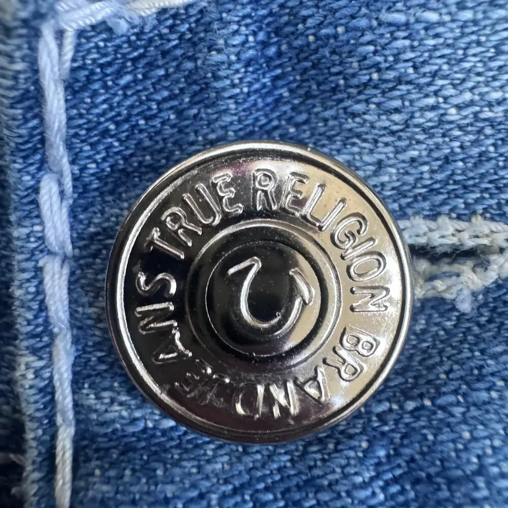 Vintage Y2K Made in USA True Religion Joey Distressed Bootcut Low Rise Jeans 32